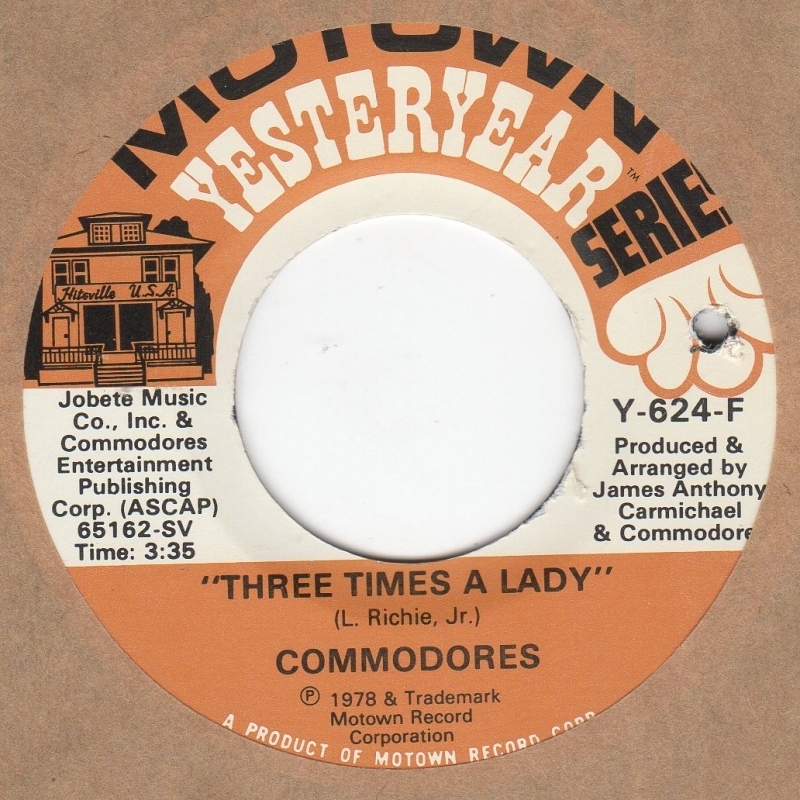Commodores Three Times A Lady Motown Yesteryear Y 624 F Soul Northern Motown Ebay