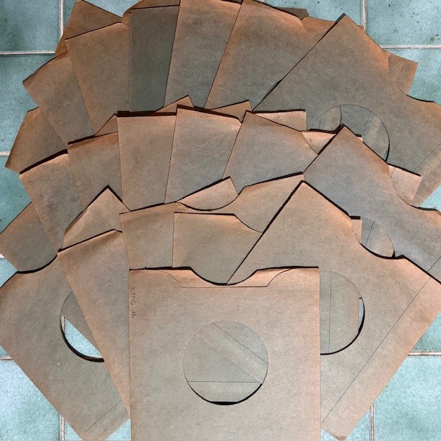 NORTHERN SOUL 20 x 60s Vintage 45rpm USA GREEN Thick Paper Record Sleeves, most have writing on one side