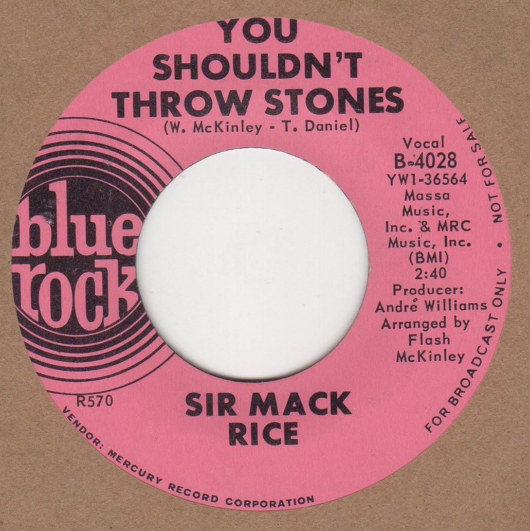 You Shouldn't Throw Stones / When You're Down And Out