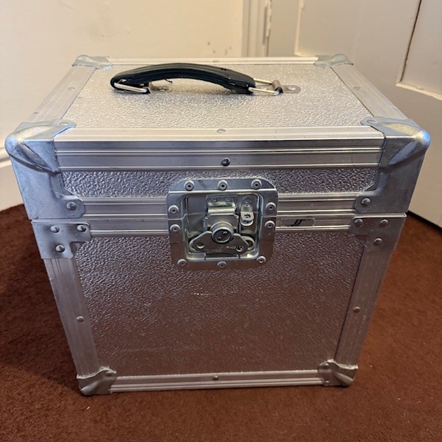 12 Inch Record Box Reinforced, silver 