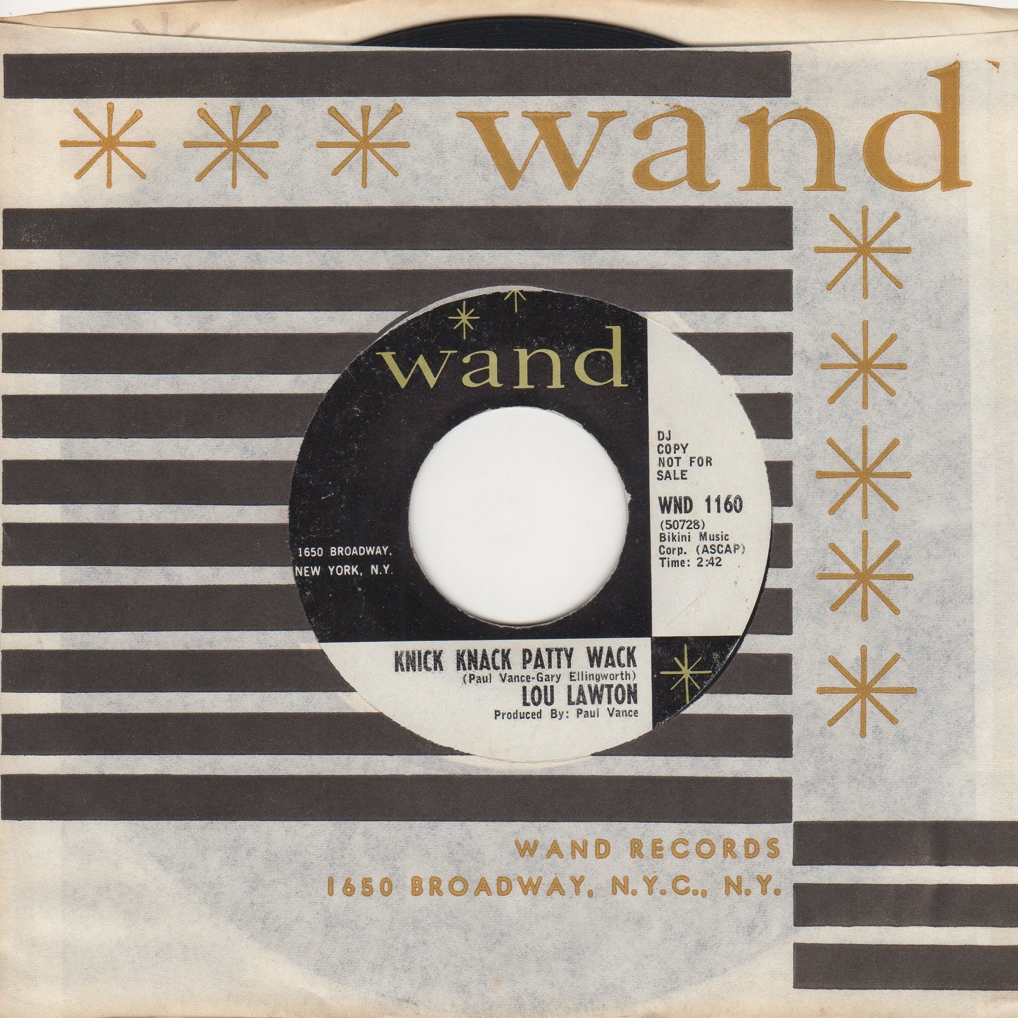 Knick Knack Patty Wack / It's That Time Of Day