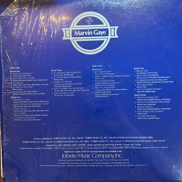 The Songs Of Marvin Gaye LP