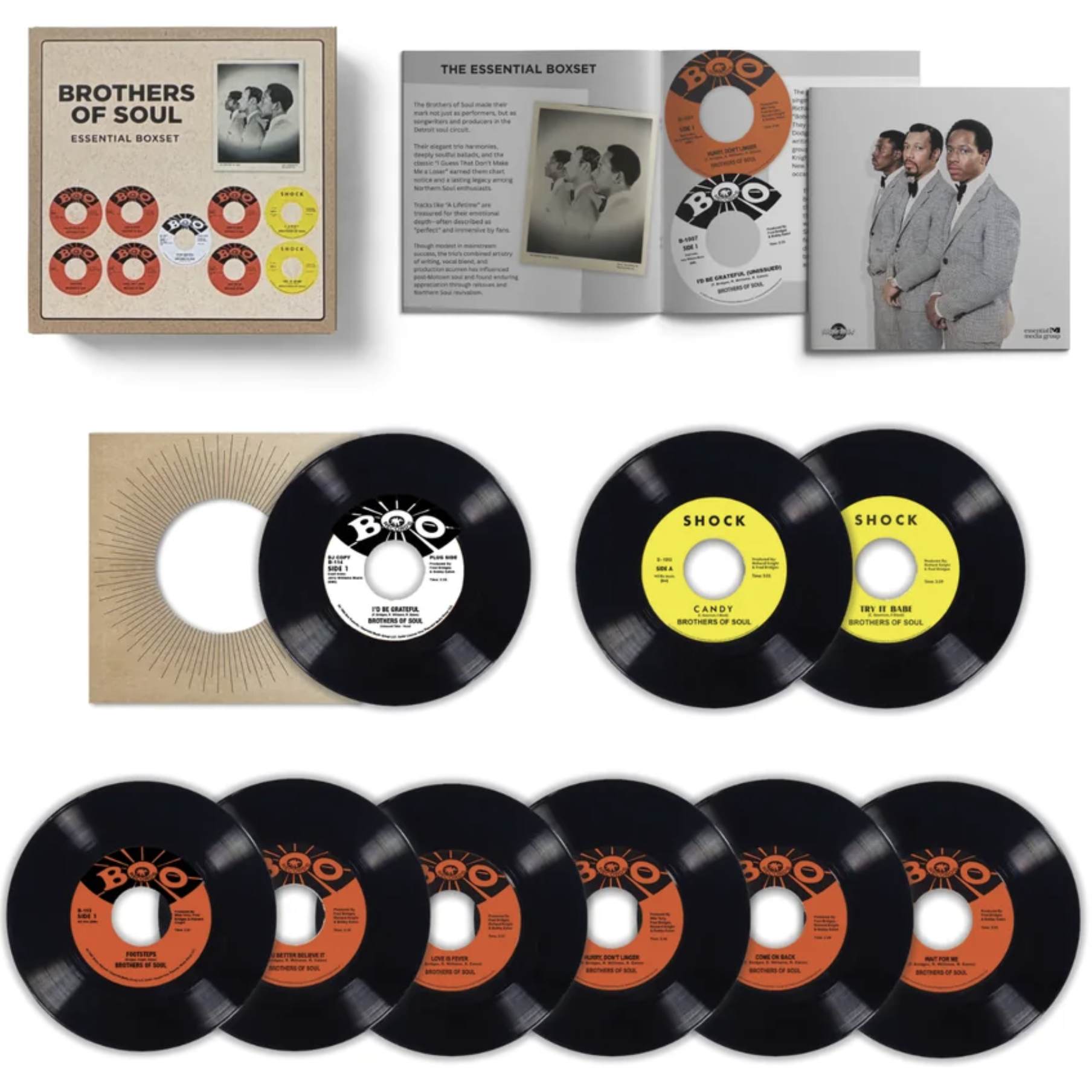 Brothers Of Soul Box Set (9x Unique 45s 18 Amazing Tracks + Booklet Etc)