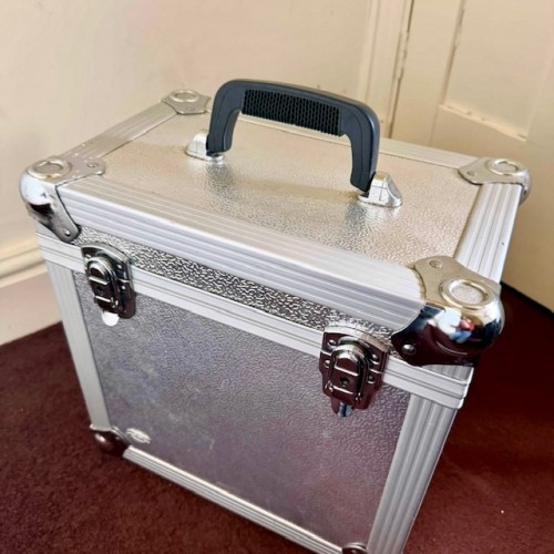 12 Inch Record Box Reinforced silver 
